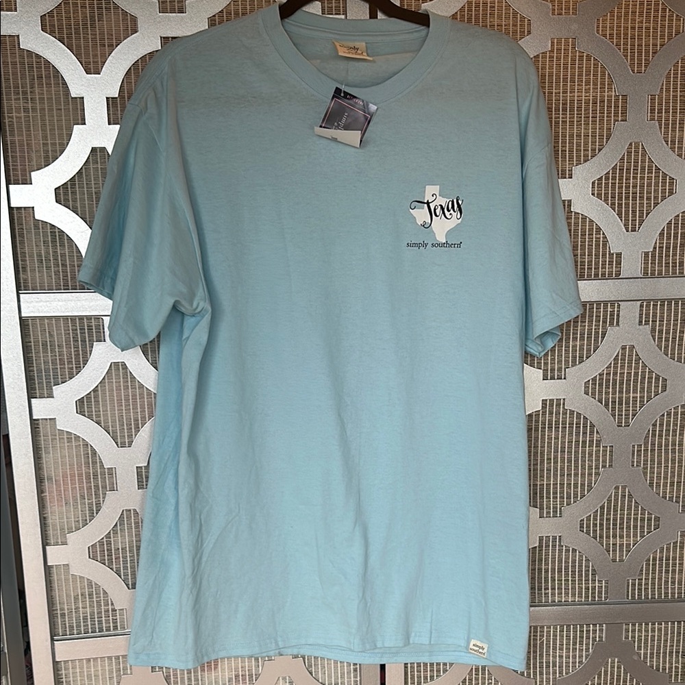 UNISEX Simply Southern NWT Blue Short Sleeve Tee